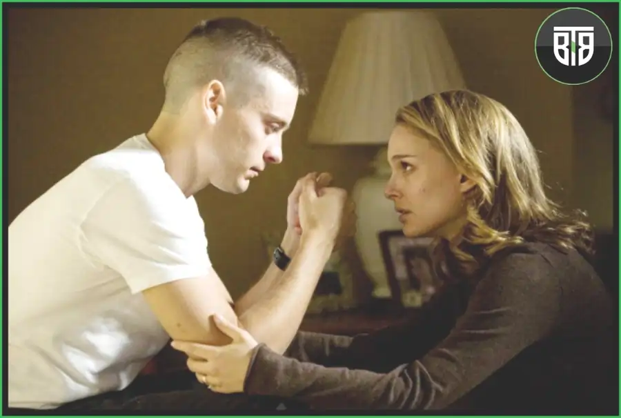 a boy and a girl both are talking each other in Brothers 2009, best psychological thrillers on hulu