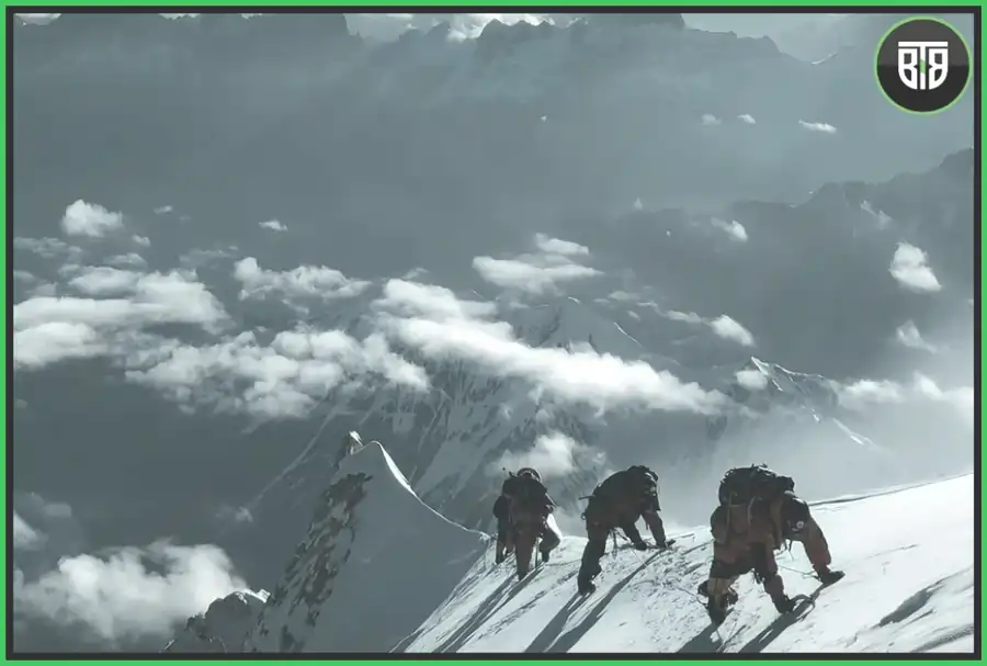 three men are climbing Himalayas in 14 Peaks: Nothing is Impossible 2021,best documentaries of all time netflix