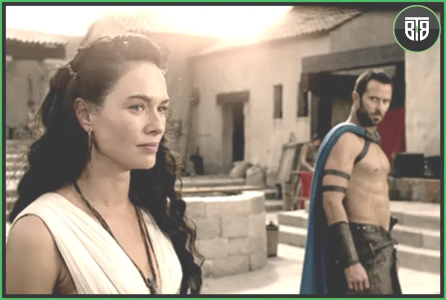 a men is looking at a lady in 300 (film), Hollywood Ancient War Movies