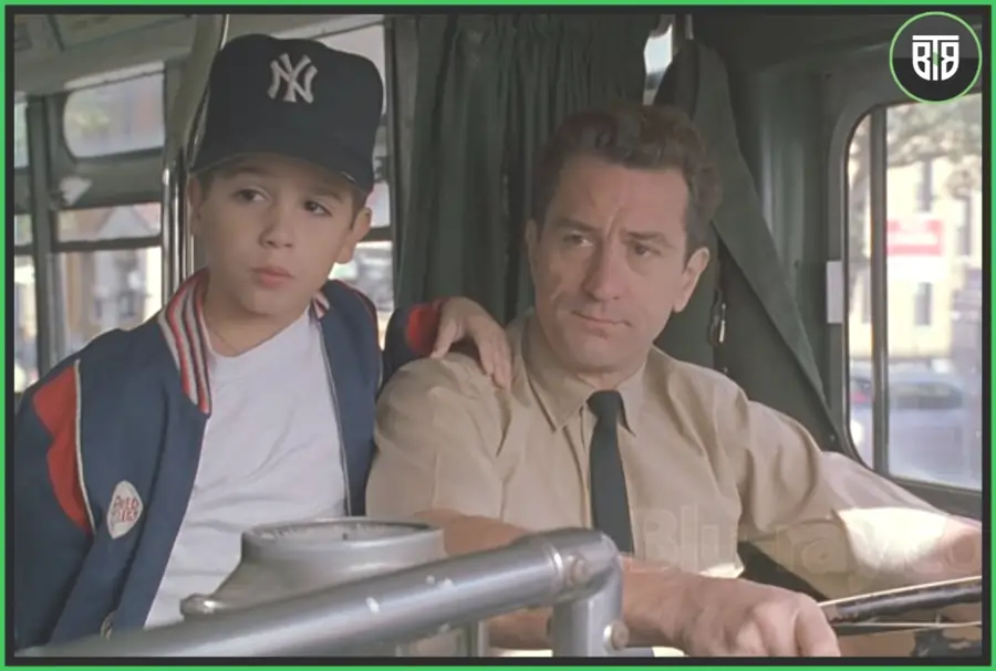 a boy is standing near a driver in A Bronx Tale (1993) movie with moral lesson
