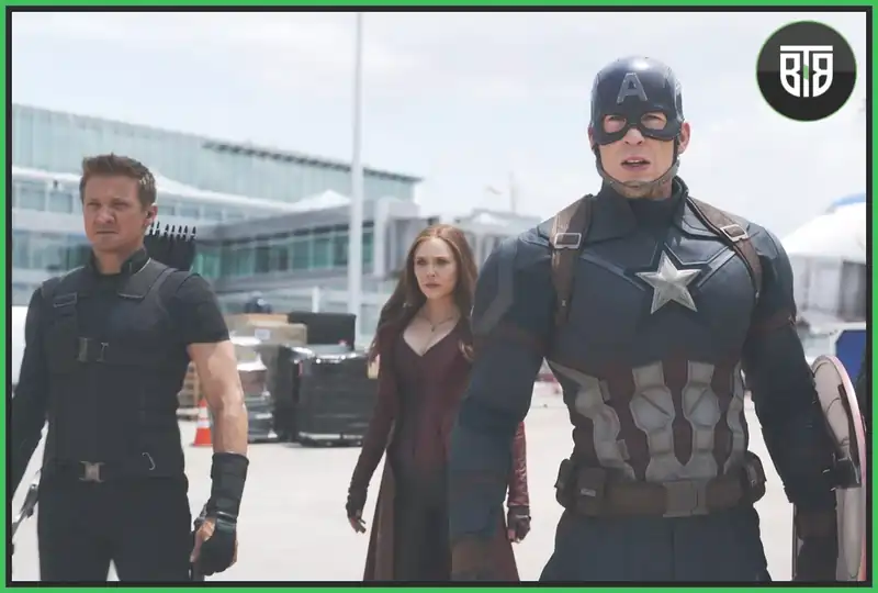 A scene of Captain America movie 2016, marvel daredevil