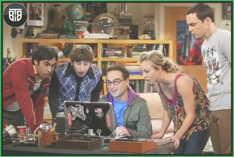 a group in which one girl and 4 boys are shocked in Big Bang Theory sitcoms, imdb criminal minds