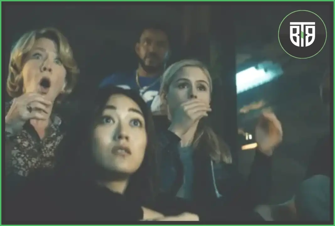 a group is watching something and get shocked in an American Superhero Web-series The Boys, Season 2 Episode 7