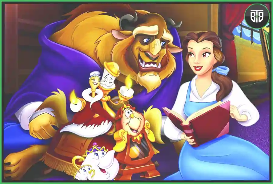 animated poster of Beauty and the Beast (1991 film), the lion king 1994