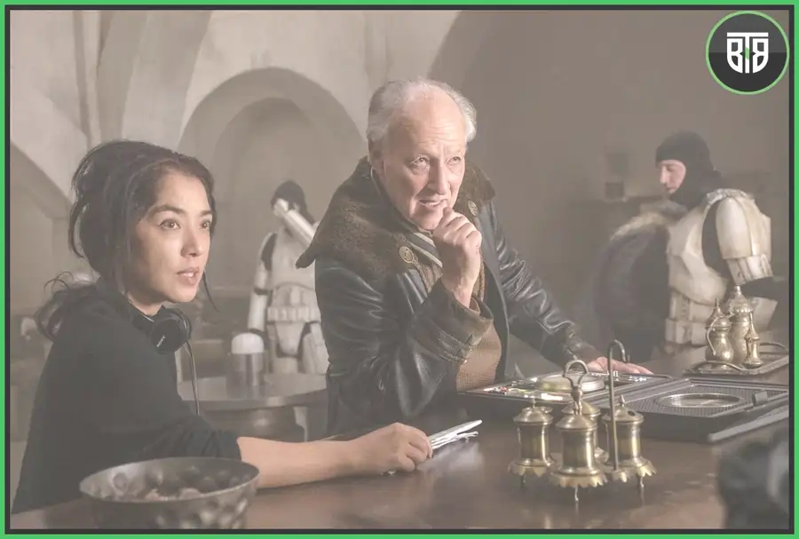 Deborah Chow and Werner Herzog behind the scenes of The Mandalorian