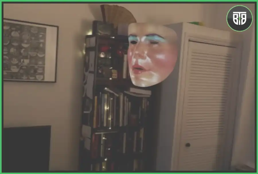a face mask is hanging in a room in Host 2020, best horror movies 2021
