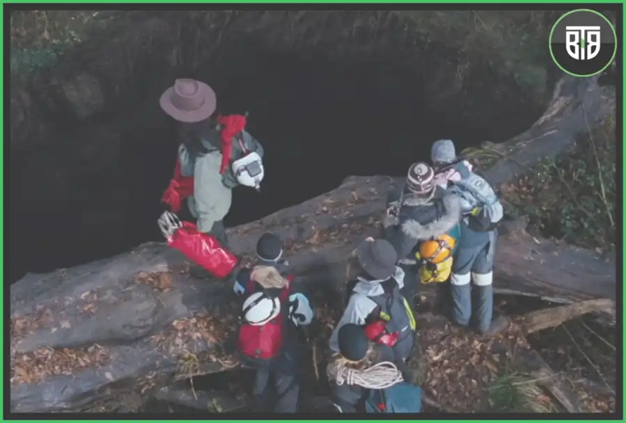 a group of students are standing near the well in The Descent 2005, most horror movie in the world