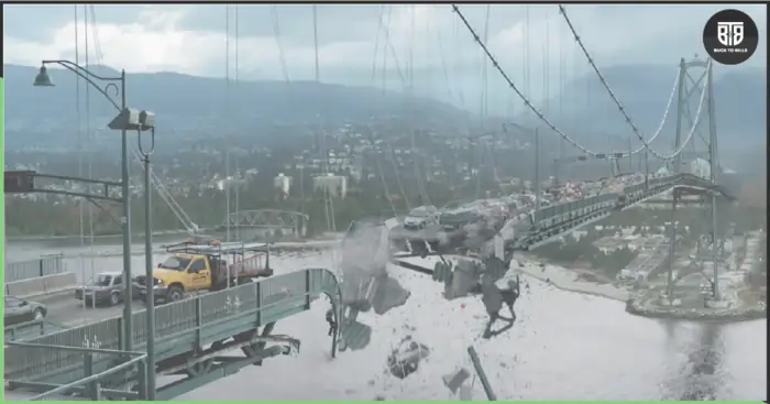 New York is broken due to some supernatural powers in a movie Final Destination 5, hulu horror movies