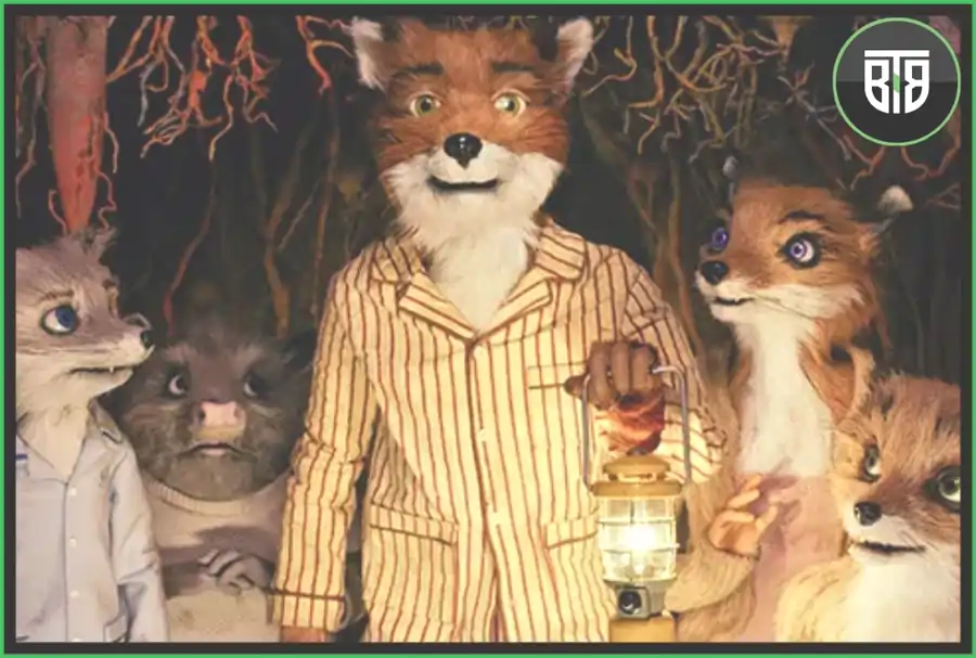 a group of fox is laughing in Fantastic Mr. Fox 2009, best family movies on disney plus