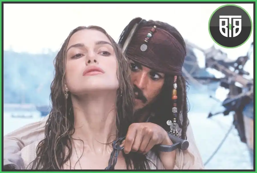 a man kidnap a girl in Pirates of the Caribbean- the curse of the Black Pearl, best disney plus movies for adults