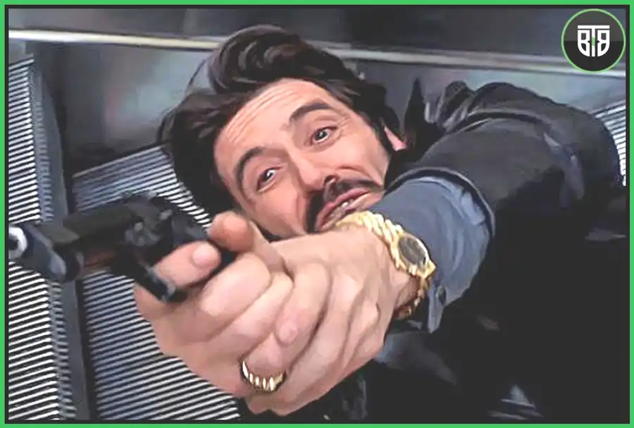 a man is holding a gun in Carlito's Way 1993 Movie, inspirational movies on netflix 2022