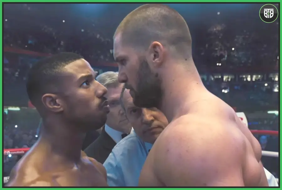 two athletes are ready to face each other in a ring in Creed II - A 2018 Sport/Drama Movie, movies that changed your perspective on life