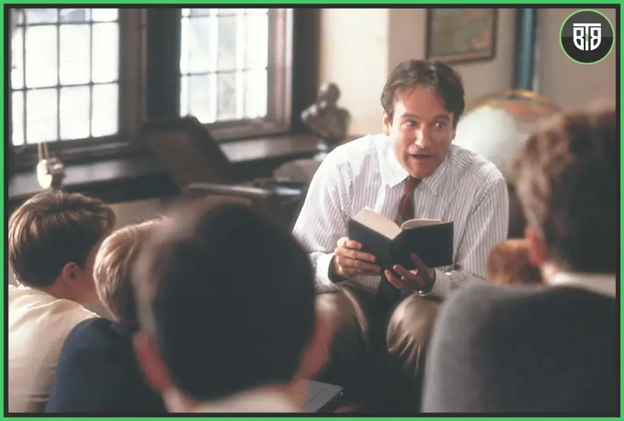 a teacher is teaching in Dead Poets Society (1989), movies that teach life lessons on netflix