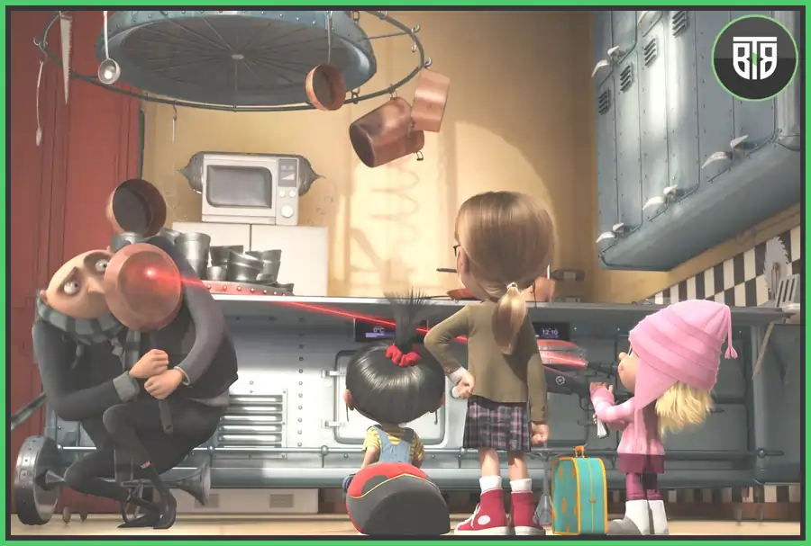 an animated movie scene of Despicable Me (2010), best movies on hulu right now