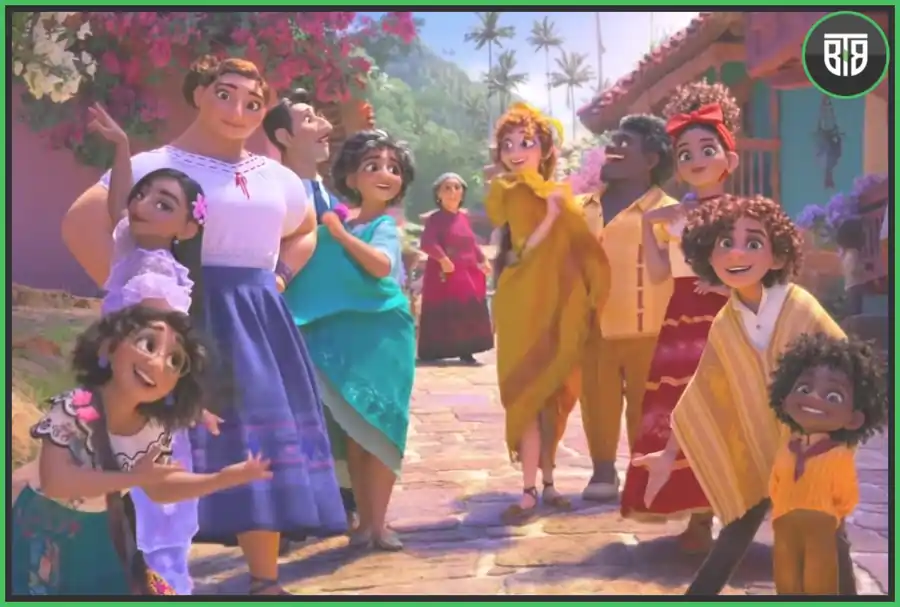 a movie scene of Encanto - A 2021 Musical/Family Movie, big hero 6