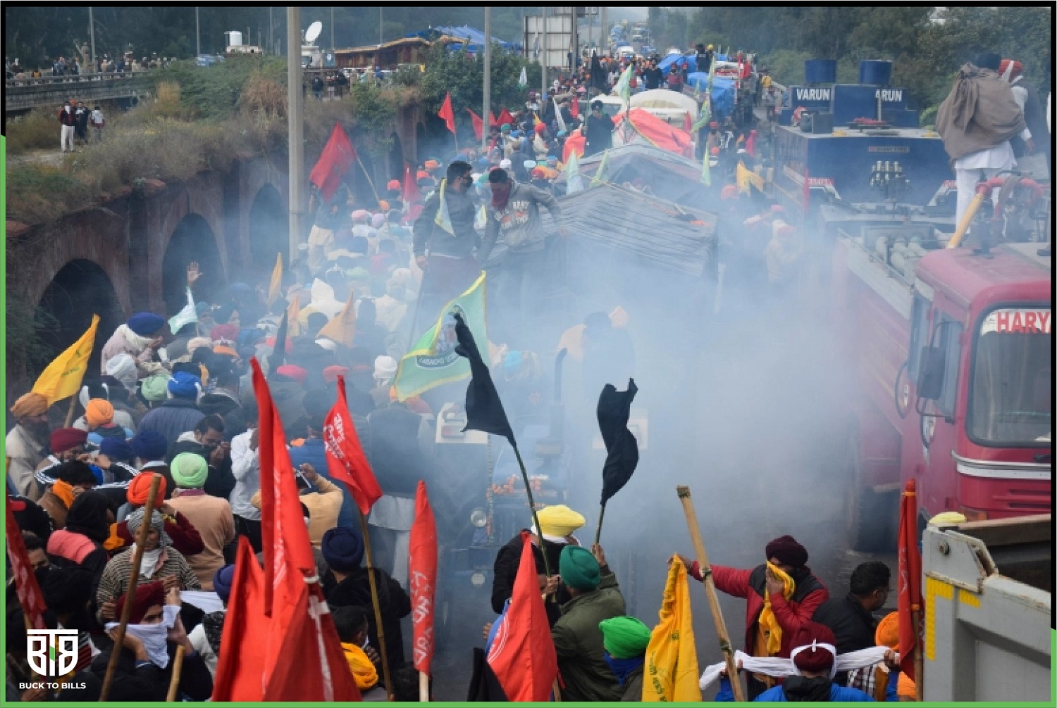 Tear Gas on Farmers