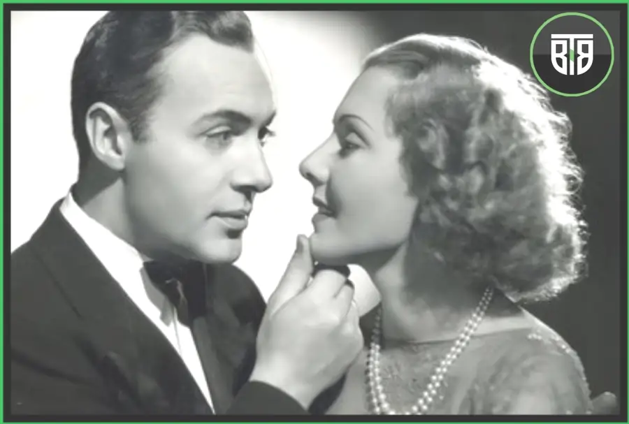 a man is touching cheeks of a lady in History is made at Night, 1937 film, criterion channel cost