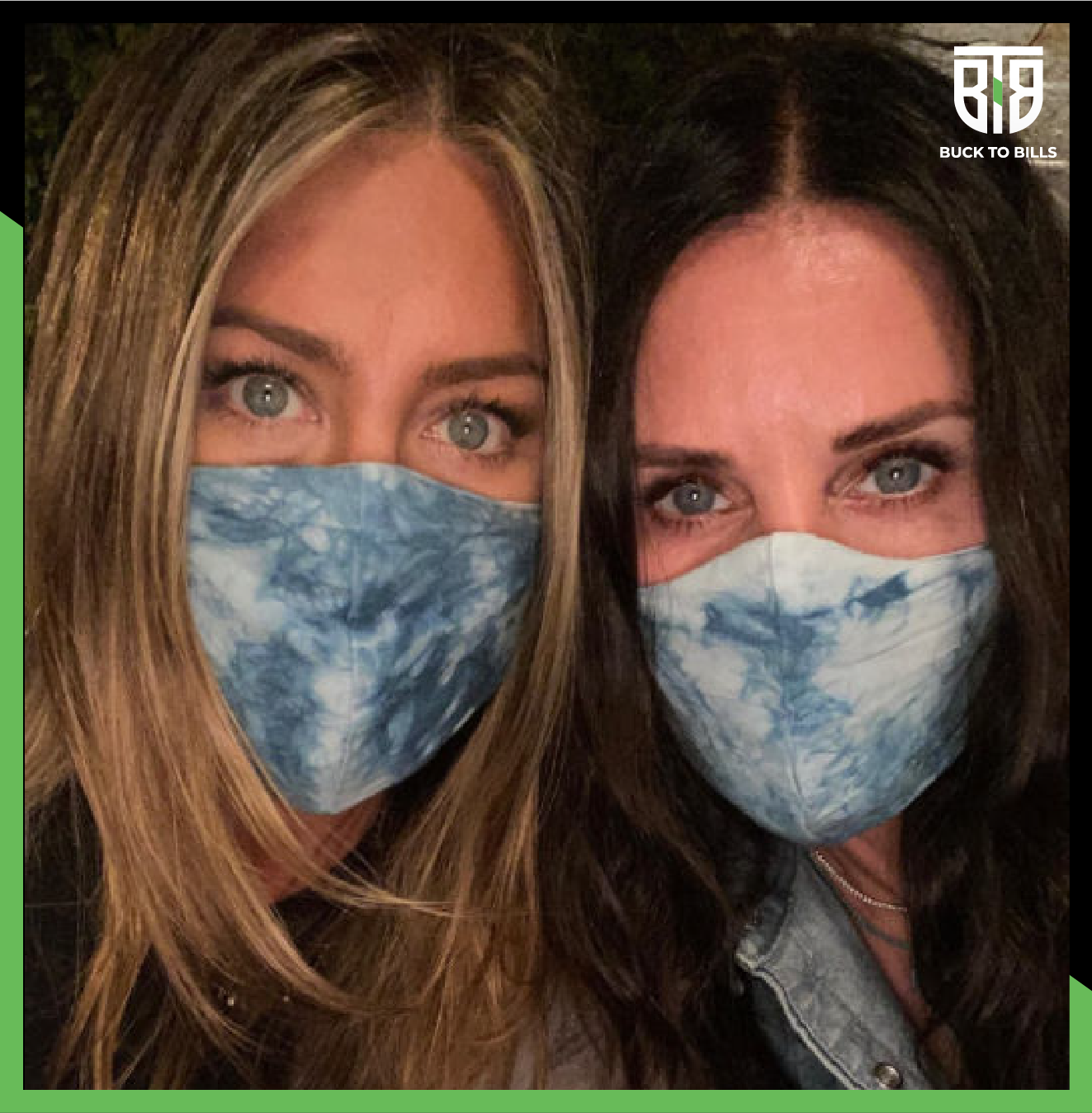 https://www.jennifer aniston and courteney cox wearing fashionable masks