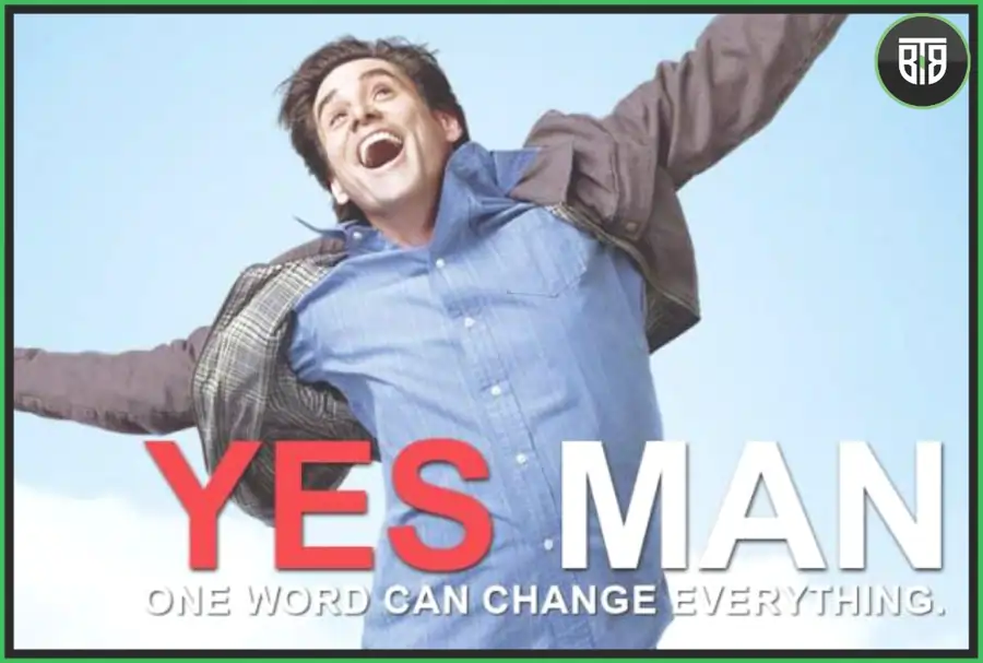 movie poster of Jim Carrey - Yes Man (2008), life changing movies