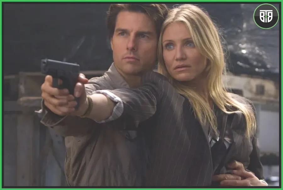 a man is helping a woman to fire in Knight and Day (2010),  comedy film