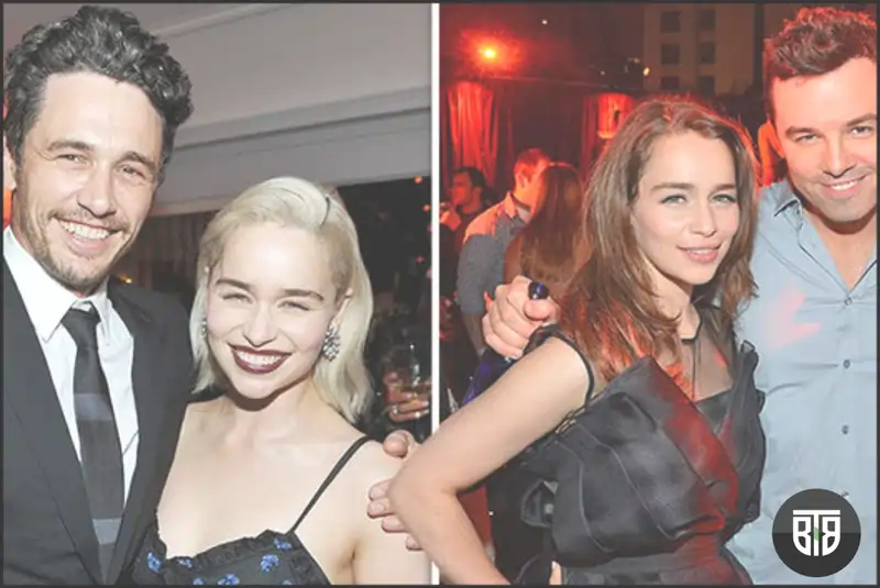 Emilia Clarke  is with his boyfriends in two photos