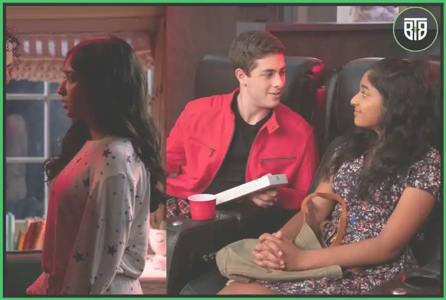 a girl and a boy are talking as Ben Gross, never have i ever questions for adults