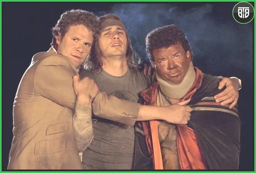 three men are there in Pineapple Express - A 2008 Comedy/Action Movie daddy's home 2