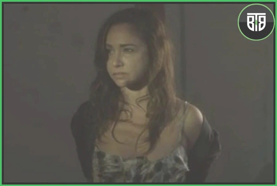 a lady is hanged by something in Shiver, creepshow series