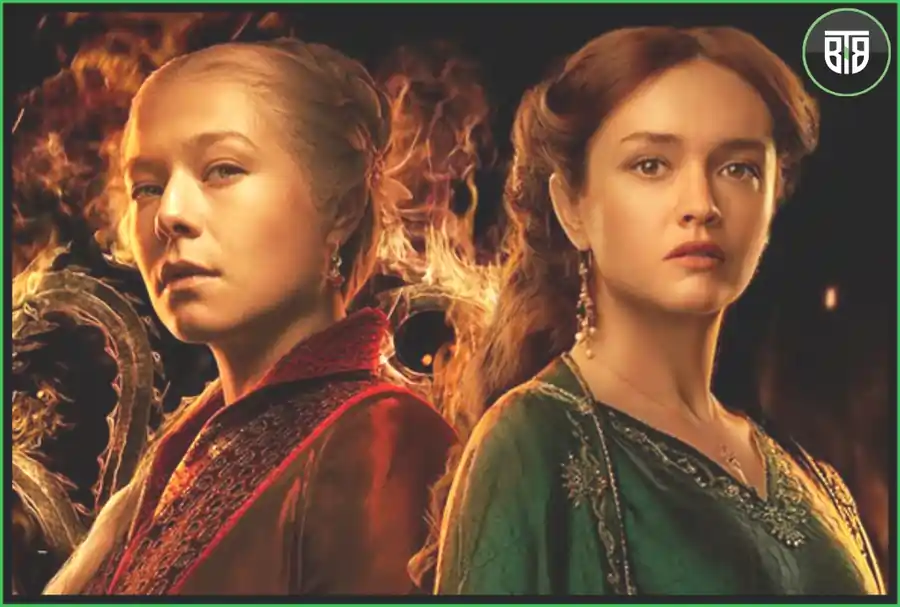 two girls are looking at me in The Green Council, house of the dragon how many seasons