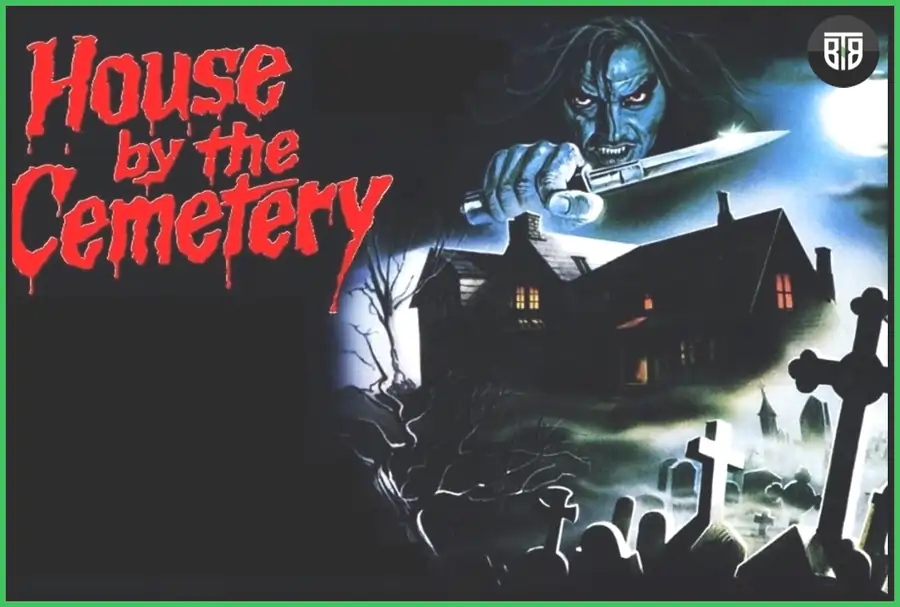 movie poster of The House by the Cemetery (1981),  halloween horror nights