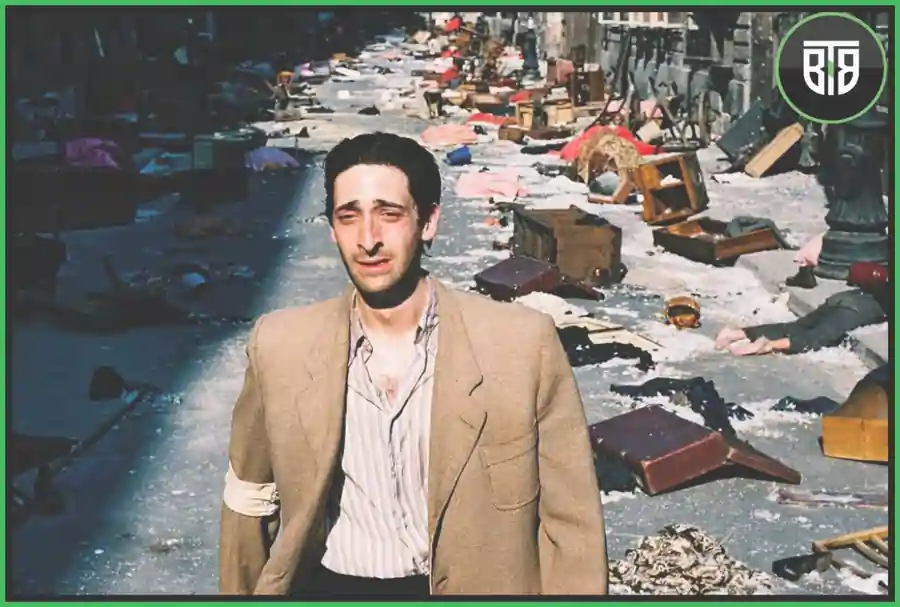 a movie scene of The Pianist (2002), best emotional movies