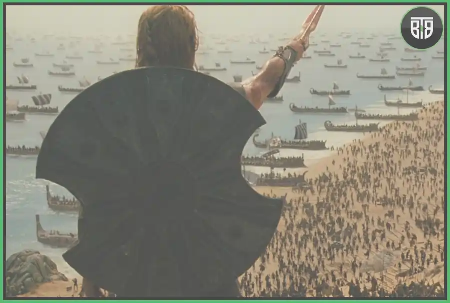 a man is leading his army in Troy (2004 film), True Story War movies
